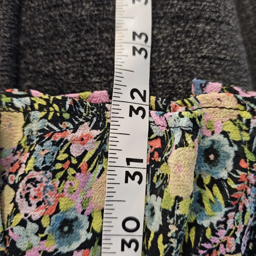 ZARA Black Flora Print long Sleeve Baby Doll Mini Dress Size Small Cottagecore - Picture 13 of 13